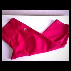 Adidas size Large fuchsia capris